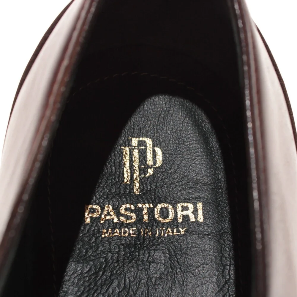 Pastori NWB Single Monk Strap Dress Shoes Size 10.5 US in Brown Leather